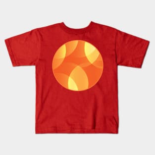 Circle Abstract Orange Yellow Kids T-Shirt